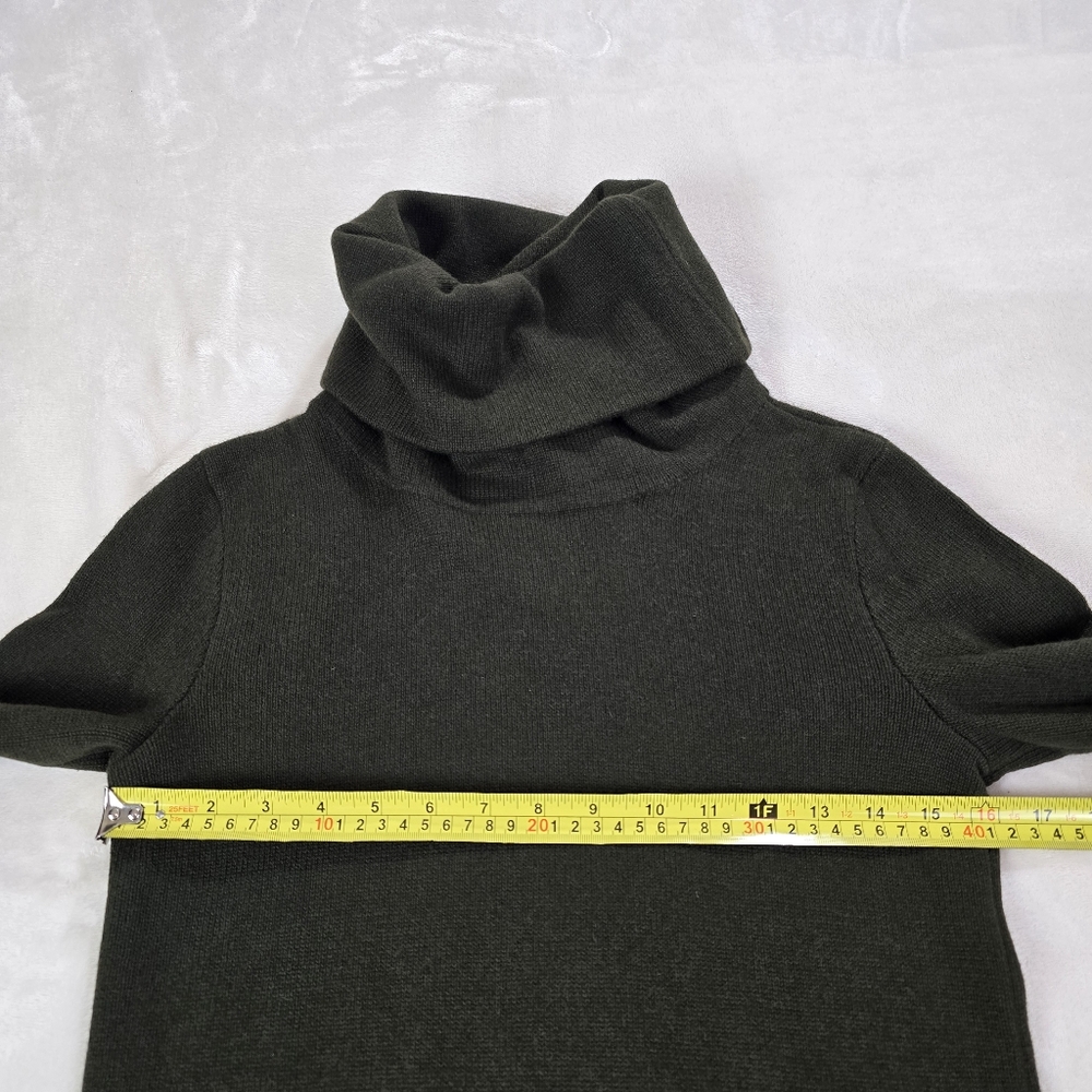 RALPH LAUREN Black Label Olive Green Turtleneck  Tunic Sweater  size M - Picture 5 of 7